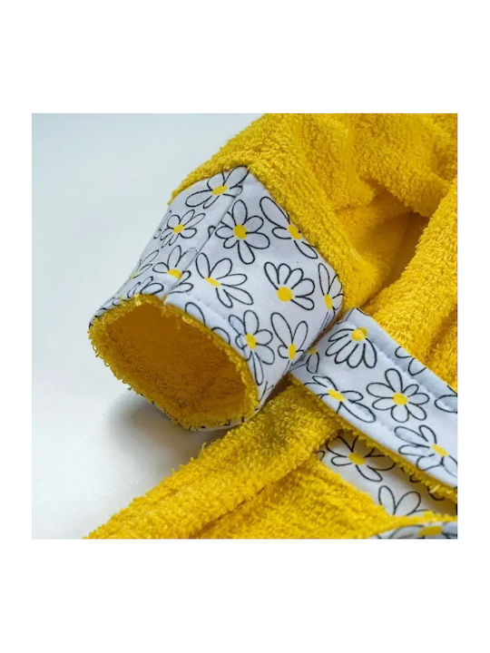 On Line Halat de Baie pentru Copii yellow cu Glugă