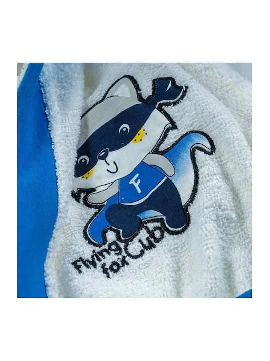 On Line Kids Hooded Bathrobe white