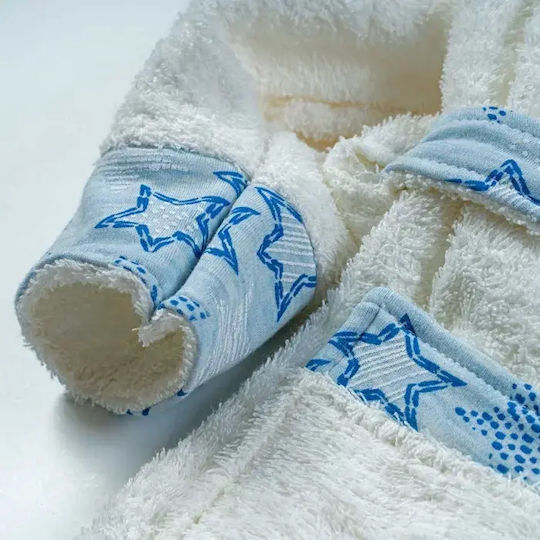 On Line Kids Hooded Bathrobe Ecru