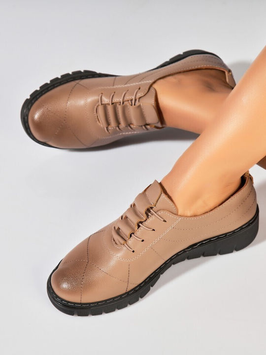 Women's Oxfords in Khaki Colour