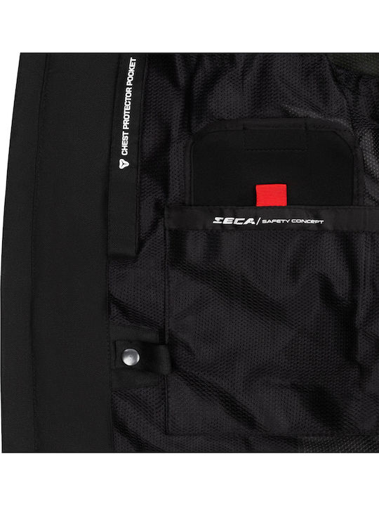 Seca Airflow III Sommer Herren Reitjacke Schwarz/Rot/Neon