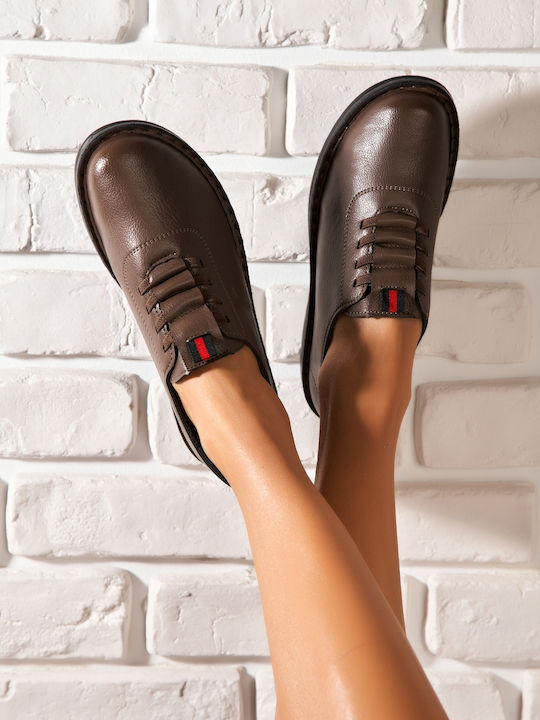 Women's Oxfords in Khaki Colour