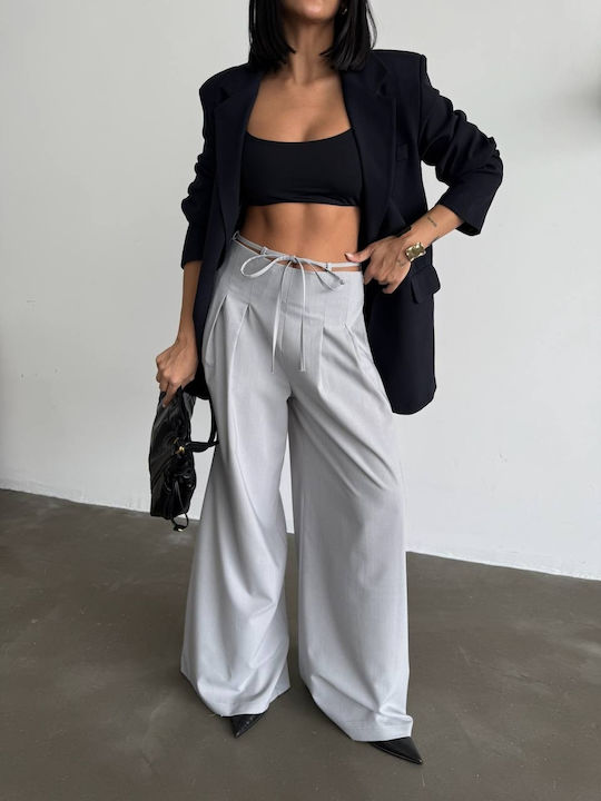 Pantaloni Dama Tesatura Gri