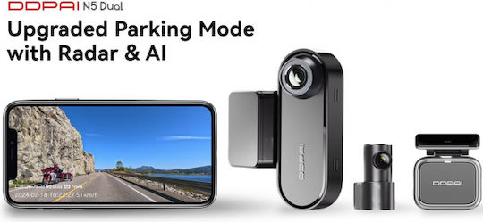 DDPAI Car Digital Video Recorder Set 4K Bluetooth Wi-Fi GPS with Rear Camera