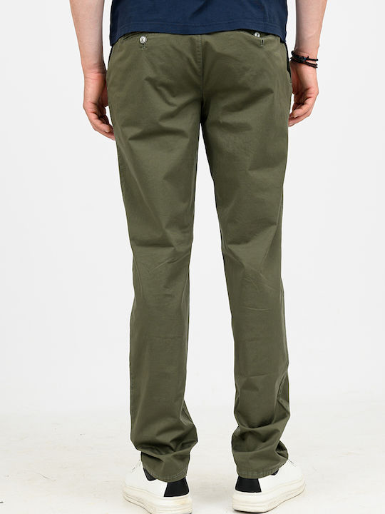 Παντελόνι Chino Ελαστικό σε Ίσια Γραμμή Darkgreen