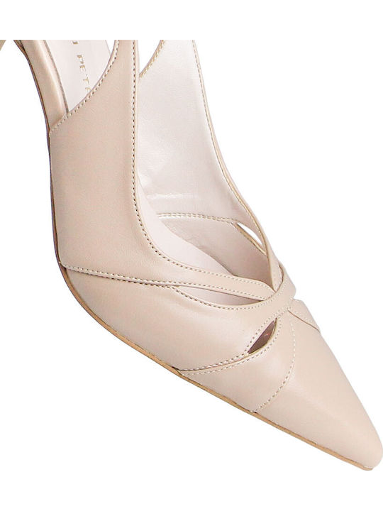 Leather Heels with High Heel Biscuit