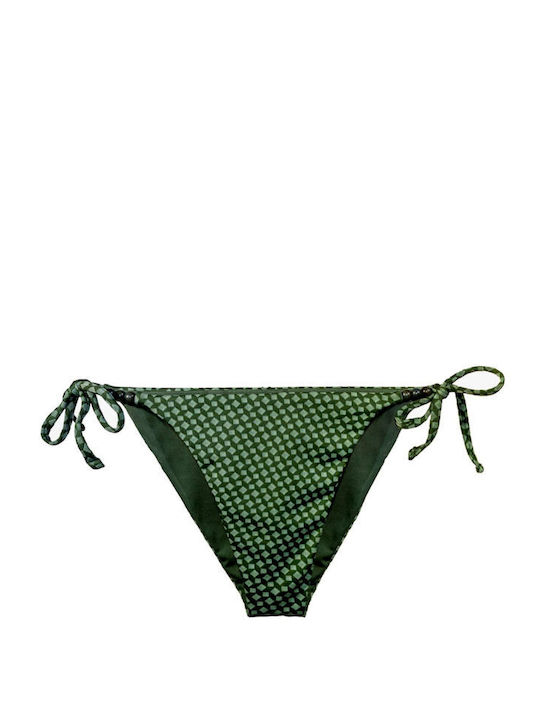 Bikini Bottoms Slip with Laces Khaki