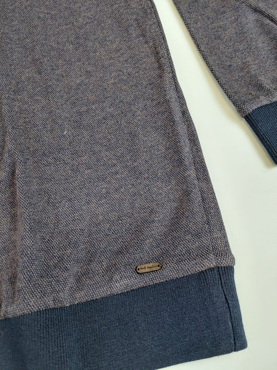 Herrenblusen Blau/Lila