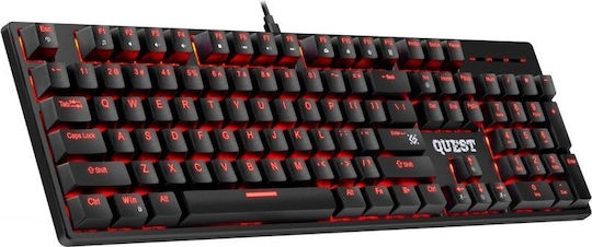 Defender Quest GK-596 Gaming Μηχανικό Πληκτρολόγιο με RGB φωτισμό (Αγγλικό US)