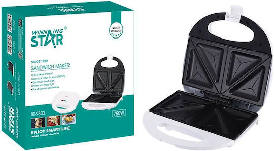 Alista Home Tostieră pentru 2 Sandvișuri 750W Albă