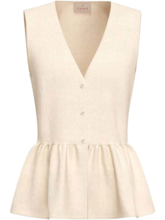 Women's Summer Linen White Blouse
