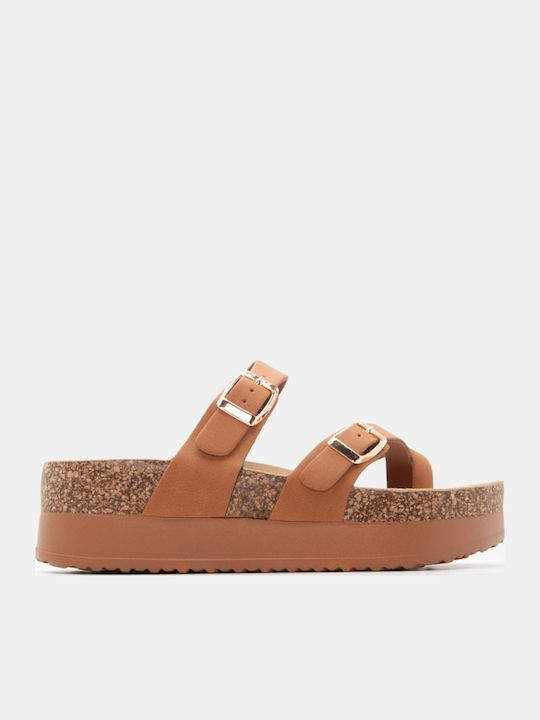 Γυναικεία Σανδάλια Flatforms Καφέ