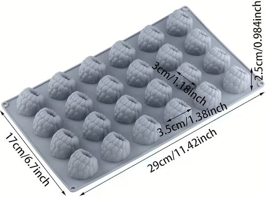 Silicone Mold Raspberries 29x17cm