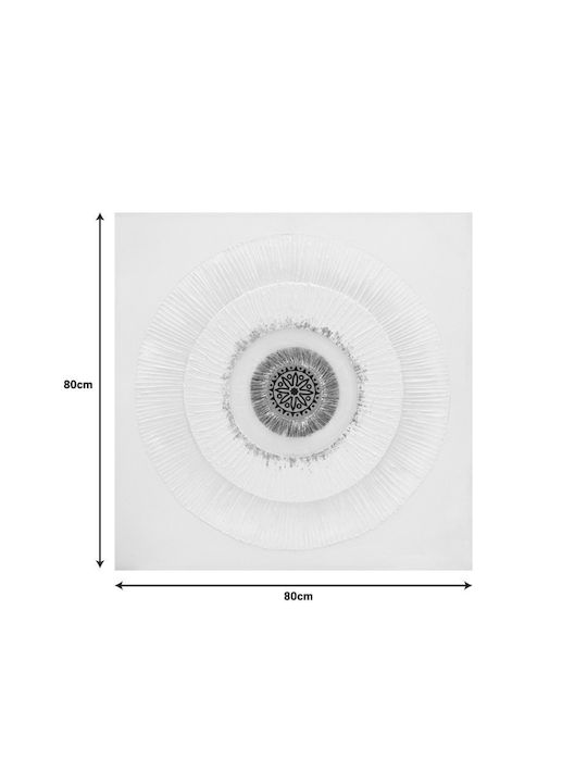 Inart Circled Πίνακας σε Καμβά 60x60cm