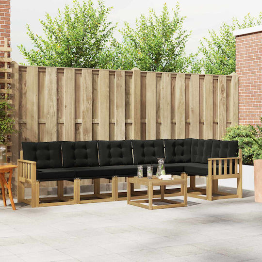 Garten- und Outdoor-Möbelset 7 Stück mit Kissen Garten- und Outdoor-Möbelset 7 Stück mit Kissen
