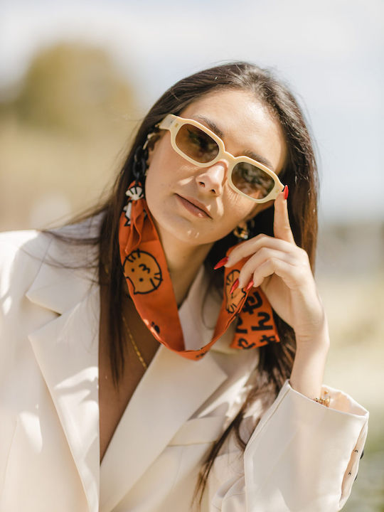 Tailor Made Damenträger Sonnenbrille mit Beigem Rahmen und Braunen Gläsern TM15249-C4