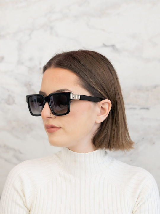 Monte Napoleone Unisex Sunglasses with Black Frame and Black Lenses MN522610 C1