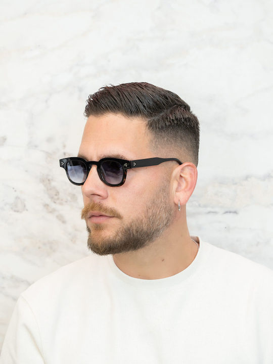 Monte Napoleone Unisex Sunglasses with Black Frame and Blue Lenses MN522632-C3