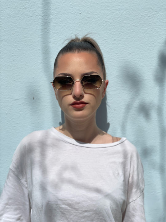 Tailor Made Unisex Sonnenbrillen mit Goldfarbenem Rahmen und Grünen Gläsern TM15293-C8