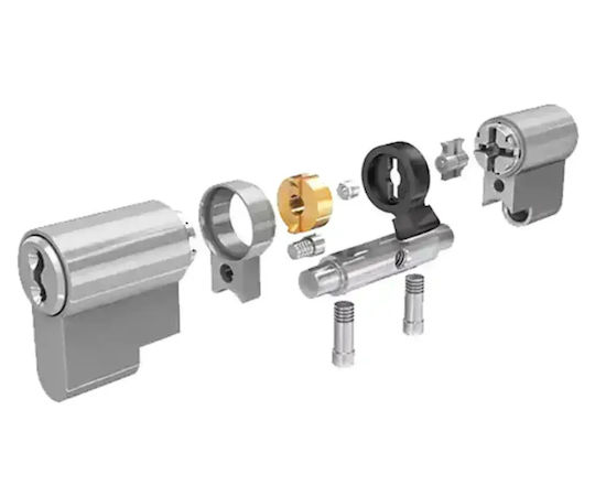 EVVA Security Lock Cylinder 80mm (30-50) with 4 Keys 4pcs