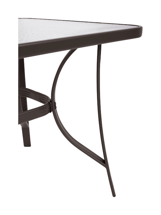 Set Sala De Mese Pentru Exterior Textline 7 Piese Maro