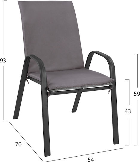 Garten- und Outdoor-Möbelset Für Speisesaal 7 Stück Grau mit Kissen