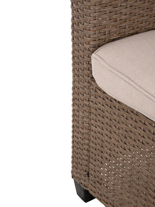 Garden & Outdoor Furniture Sets Living Room Set 2 Pieces Mocca with Pillows
