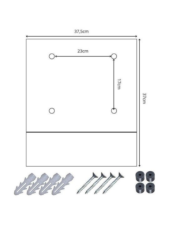 Saska Garden Γραμματοκιβώτιο Εξωτερικού Χώρου Inox σε Ροζ Χρώμα 37x37x10.5cm