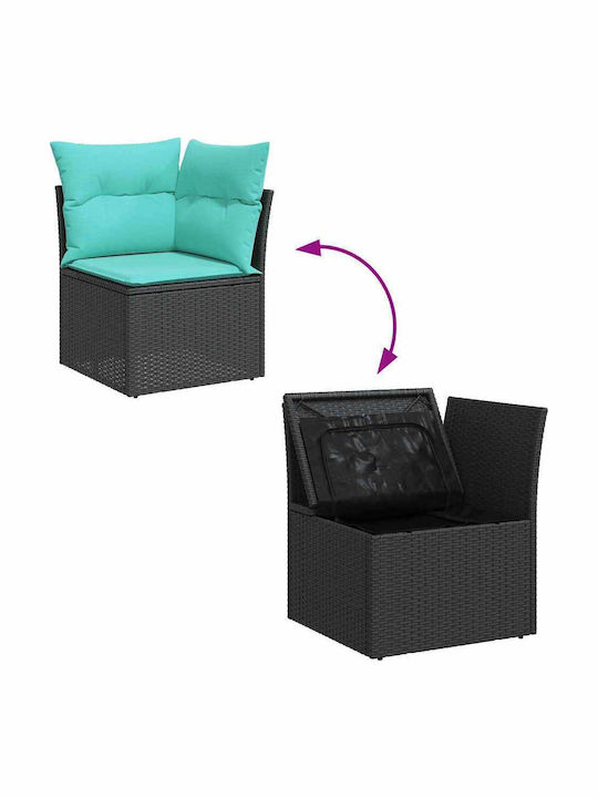 Garden & Outdoor Furniture Sets Living Room Set 6 Pieces Black