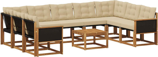 Living Room Set 10 Pieces with Pillows