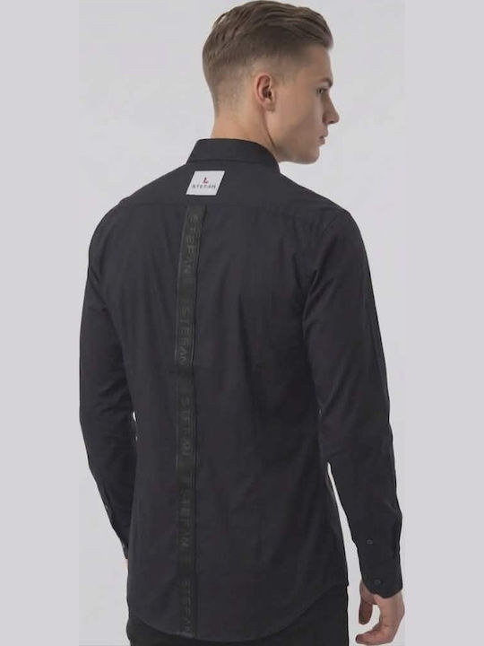 Long-sleeved Linen Shirt Black