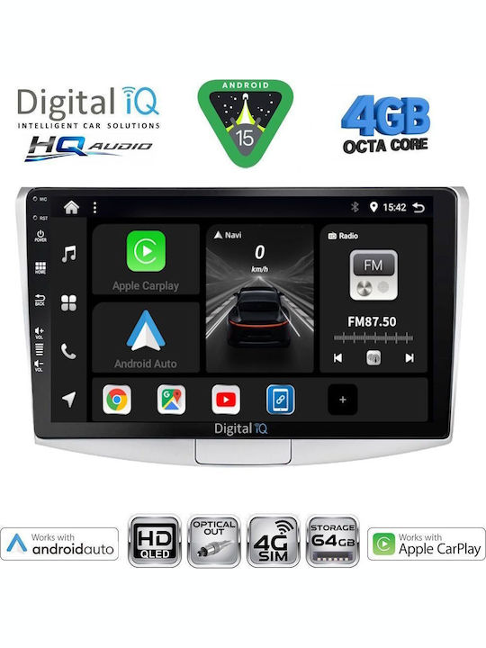 Digital IQ Car Audio System for Volkswagen Tiguan 2011-2016 Bluetooth USB WiFi GPS Apple CarPlay Android Auto with 9" Touch Screen
