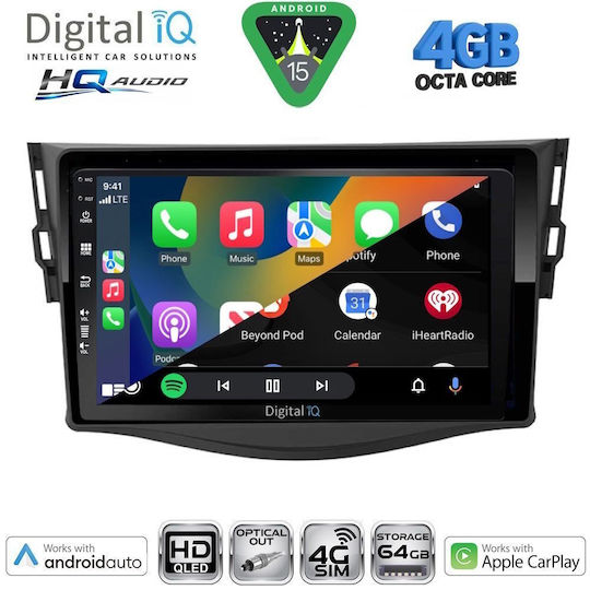 Digital IQ Car Audio System for Toyota RAV 4 2006-2012 (Bluetooth/USB/WiFi/GPS/Apple CarPlay/Android Auto) with 9" Touch Screen
