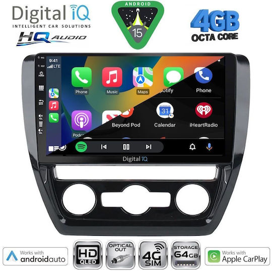 Digital IQ Car Audio System for Volkswagen Jetta 2010-2016 (Bluetooth/USB/WiFi/GPS/Apple CarPlay/Android Auto) with 10" Touch Screen