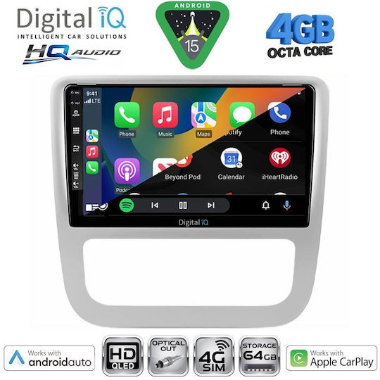 Digital IQ Ηχοσύστημα Αυτοκινήτου για Volkswagen Eos / Scirocco 2006 με Clima (Bluetooth/USB/WiFi/GPS/Apple-Carplay/Android-Auto) με Οθόνη Αφής 9"