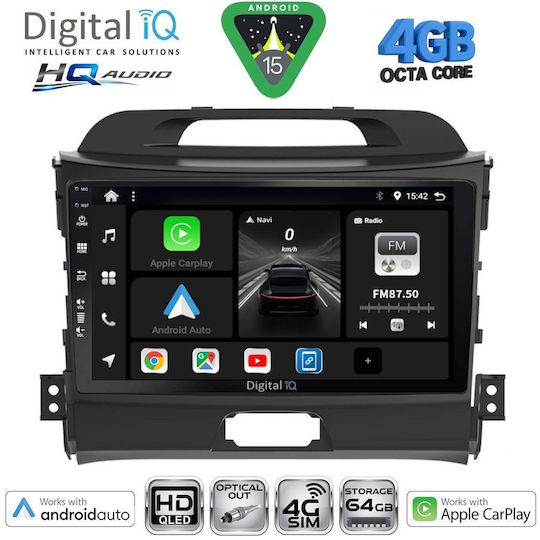 Digital IQ Car Audio System for Opel Mokka 2016-2021 Bluetooth USB WiFi GPS Apple CarPlay Android Auto with 9" Touch Screen