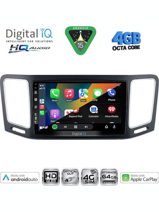 Digital IQ Car Audio System for Volkswagen Sharan 2011-2023 Bluetooth USB WiFi GPS Apple CarPlay Android Auto with 9" Touch Screen