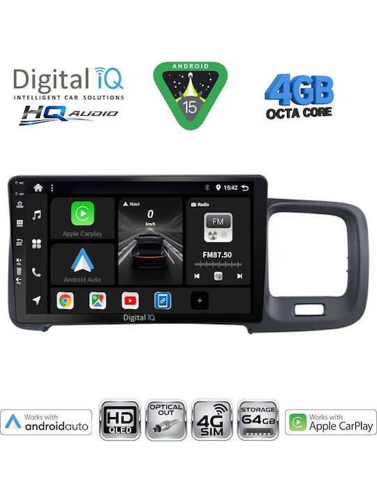 Digital IQ Car Audio System for Volvo C30 / S40 2004-2013 (Bluetooth/USB/WiFi/GPS/Apple CarPlay/Android Auto) with 9" Touch Screen