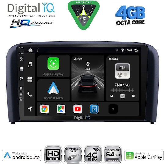 Digital IQ Ηχοσύστημα Αυτοκινήτου για Volvo C30 / S40 2004-2013 (Bluetooth/USB/WiFi/GPS/Apple-Carplay/Android-Auto) με Οθόνη Αφής 9"