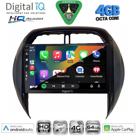 Digital IQ Car Audio System for Toyota RAV 4 2000-2006 with Clima Bluetooth USB WiFi GPS Apple CarPlay Android Auto with 9" Touch Screen
