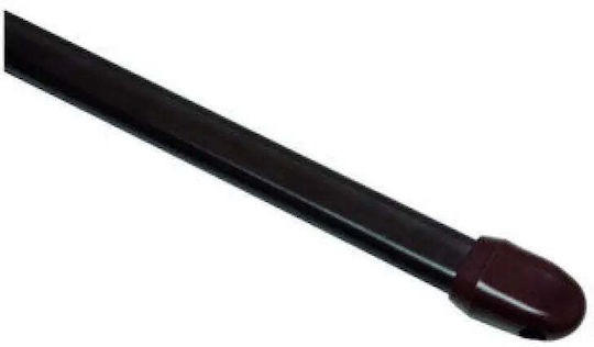 Gardinia Extendable Metallic Curtain Pole Single 60-100cm Brown
