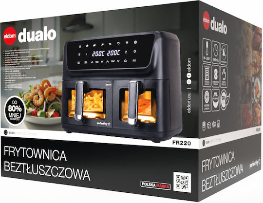 Eldom Air Fryer with Double Removable Container 11l Black FR220