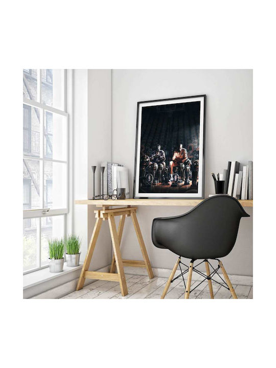 Poster NBA Kobe Trophies Snk063 40cm x 50cm Brown Wooden Frame