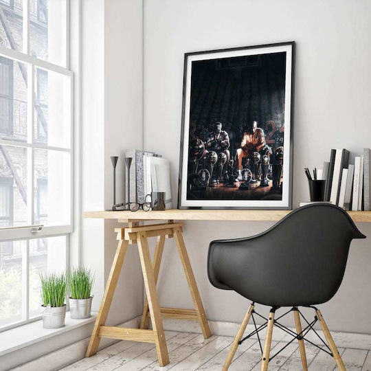 Poster NBA Kobe Trophée SNK063 40cm x 50cm Cadru Lemn Maro