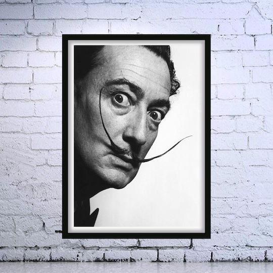Poster Salvador Dalí Prt015 40cm X 50cm Κορνίζα Καφέ Ξύλου