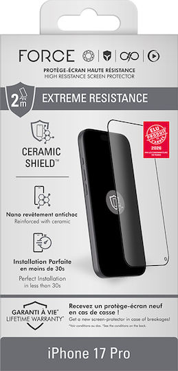Force Glass Защитно Фолио Iphone 17 Pro Керамичен Щит 2.5d 10h Закалено Стъкло Прозрачно