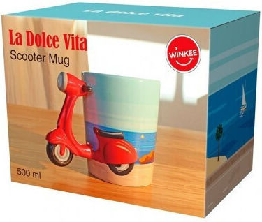 Winkee La Dolce Vita Tasse Keramik Braun 500ml