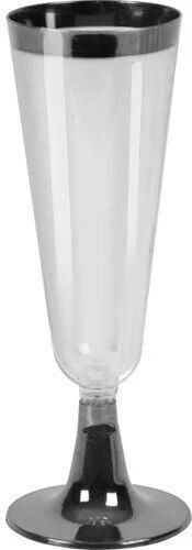 Rayen Wiederverwendbares Champagnerglas Schwarz 150ml 3 Stück