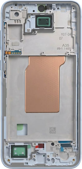 Clappio Replacement Middle Frame Galaxy A35 Light Blue