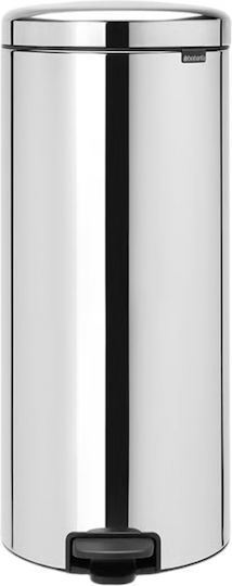 Brabantia Κάδος New Icon Απορριμμάτων από Ανοξείδωτο Ατσάλι με Πεντάλ Γκρι 30lt